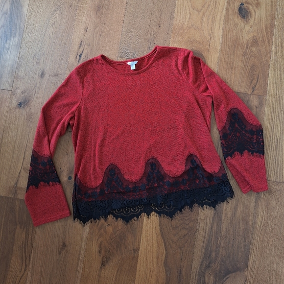 LS lace trim top - Picture 9 of 12